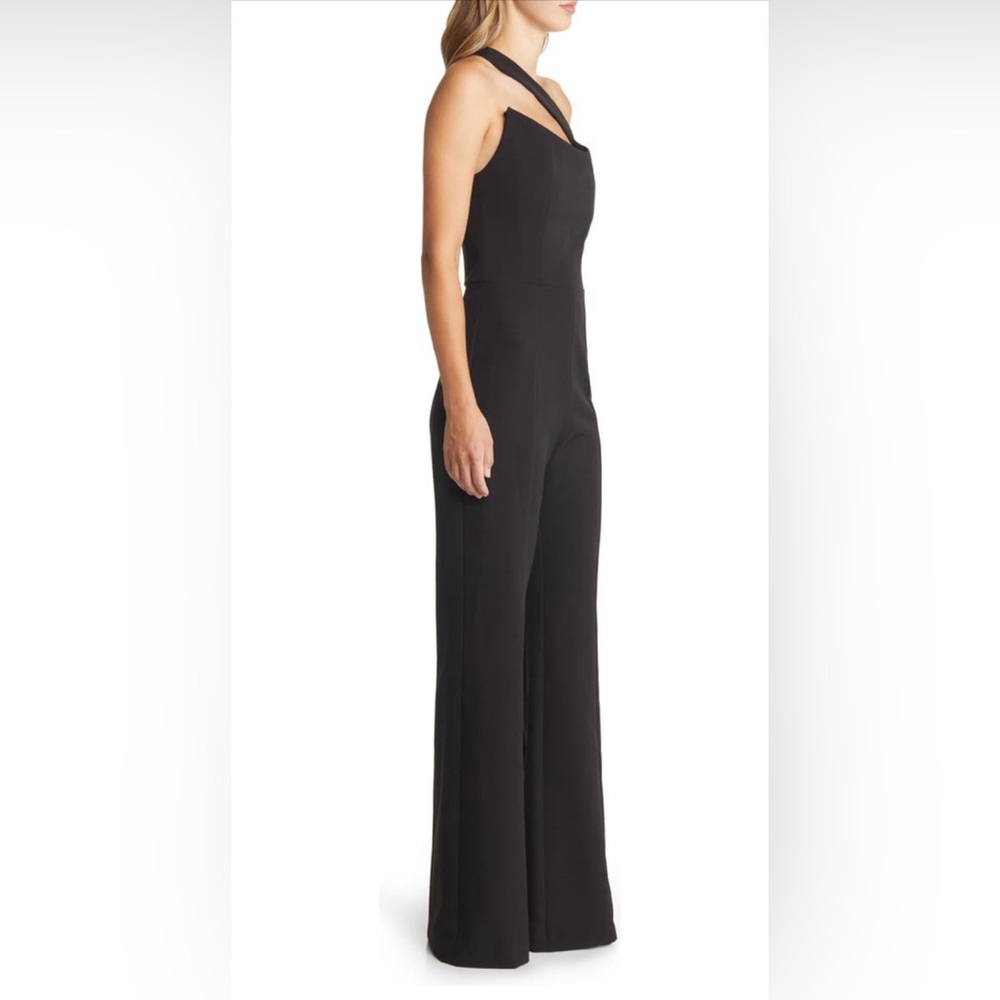 Black Halo Brew One Shoulder Jumpsuit- Sz 10 - Picture 3 of 10